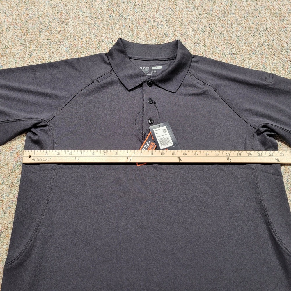 5.11 Tactical Performance Polo Mens Large Charcoal Grey Enduro-Flex 71049 - Picture 10 of 15